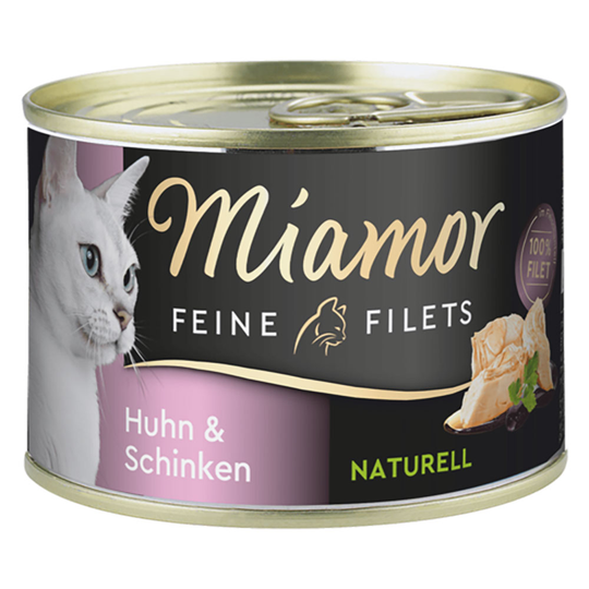 Ekonomipack: Miamor Fine Filets Naturelle 24 x 156 g - Kyckling & skinka