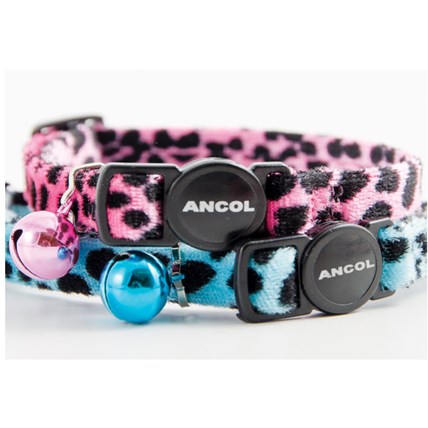 Katthalsband Ancol Leopard, Rosa
