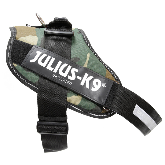 JULIUS-K9 IDC®-Powersele camouflage - Stl. 2: bröstomfång 71 - 96 cm