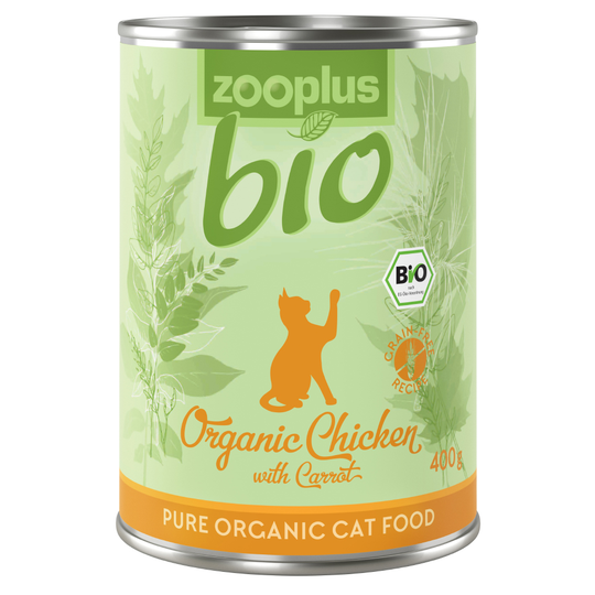 Ekonomipack: zooplus Bio 24 x 400 g - Eko-kyckling med eko-morötter