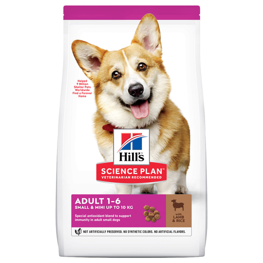 Ekonomipack: 2 x Hill's Science Plan hundfoder Adult Small & Mini Lamb & Rice (2 x 6 kg)
