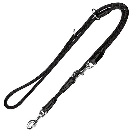HUNTER Freestyle justerbart koppel, svart - Längd 200 cm, Ø 1 cm