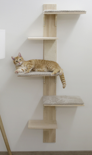 Timber vägghängd kattmöbel