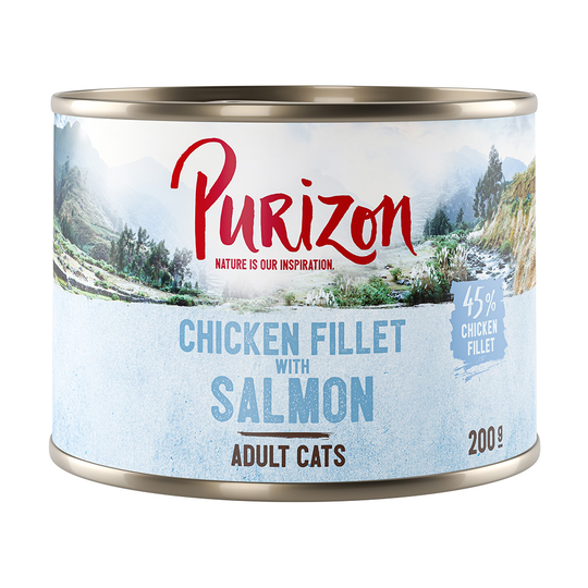 200 g Purizon Kycklingfilé, kalkon & lax kattmat - Kycklingfilé & lax