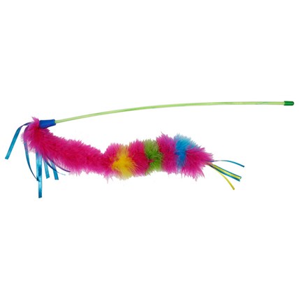 Kattleksak Cat Wand Colorful Feathers