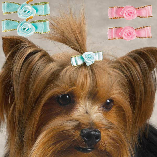 Aria Tiny Bows Hårsnoddar 2-pack (Deep Green)