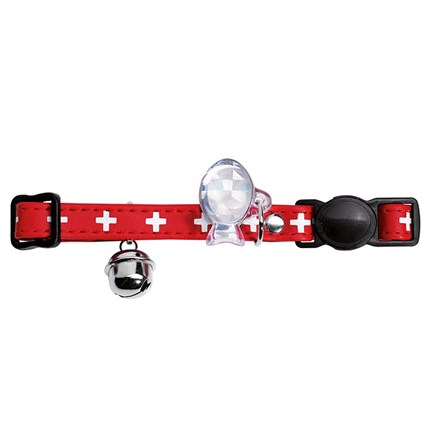 Katthalsband Swiss Röd