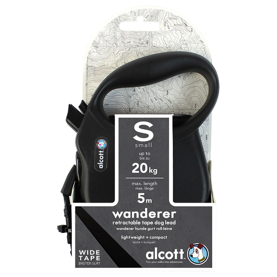 alcott Wanderer rullkoppel, svart - S upp till 20 kg